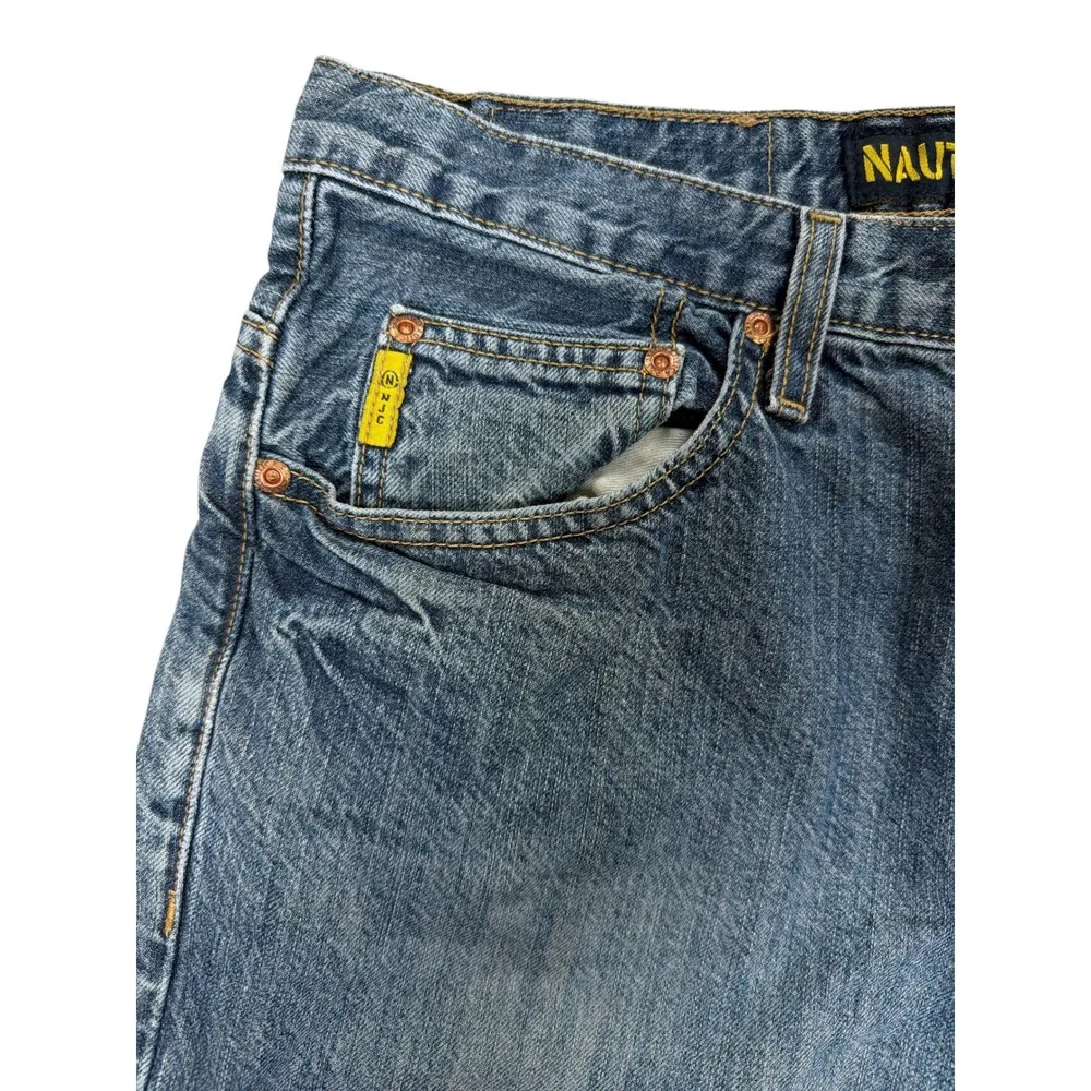 Nautica Jeans Co Men's 32x32 Blue Denim Relaxed Fit Straight‎ Leg Y2K Vintage